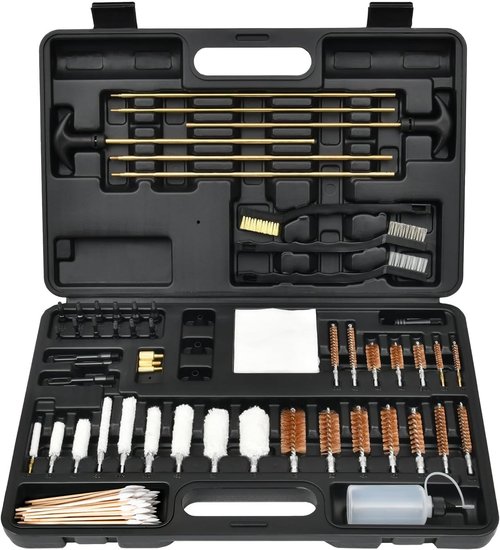 GLORYFIRE Universal Gun Cleaning Kit - Elite Brass Rods & Brushes for Pistol, Handgun, Shotgun