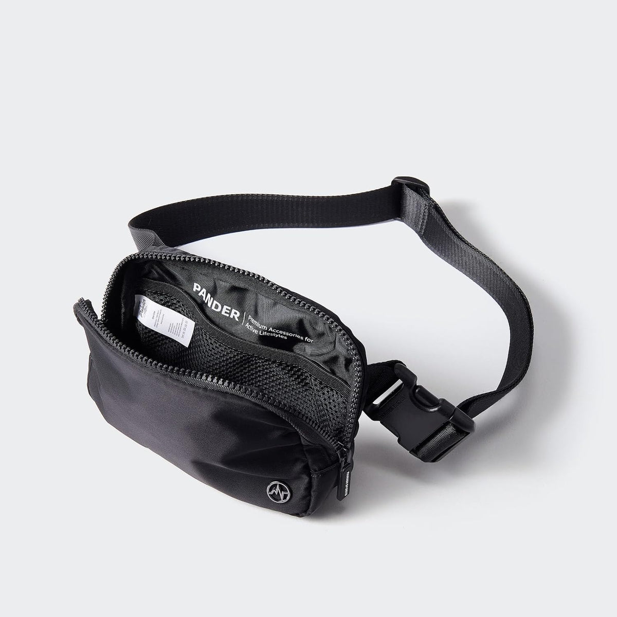 Pander Fanny Pack - Water-Repellent Nylon Belt Bag for Women | Adjustable Strap, Black