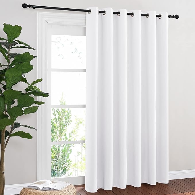NICETOWN Blackout Sliding Glass Door Curtains, Room Darkening Thermal Insulated