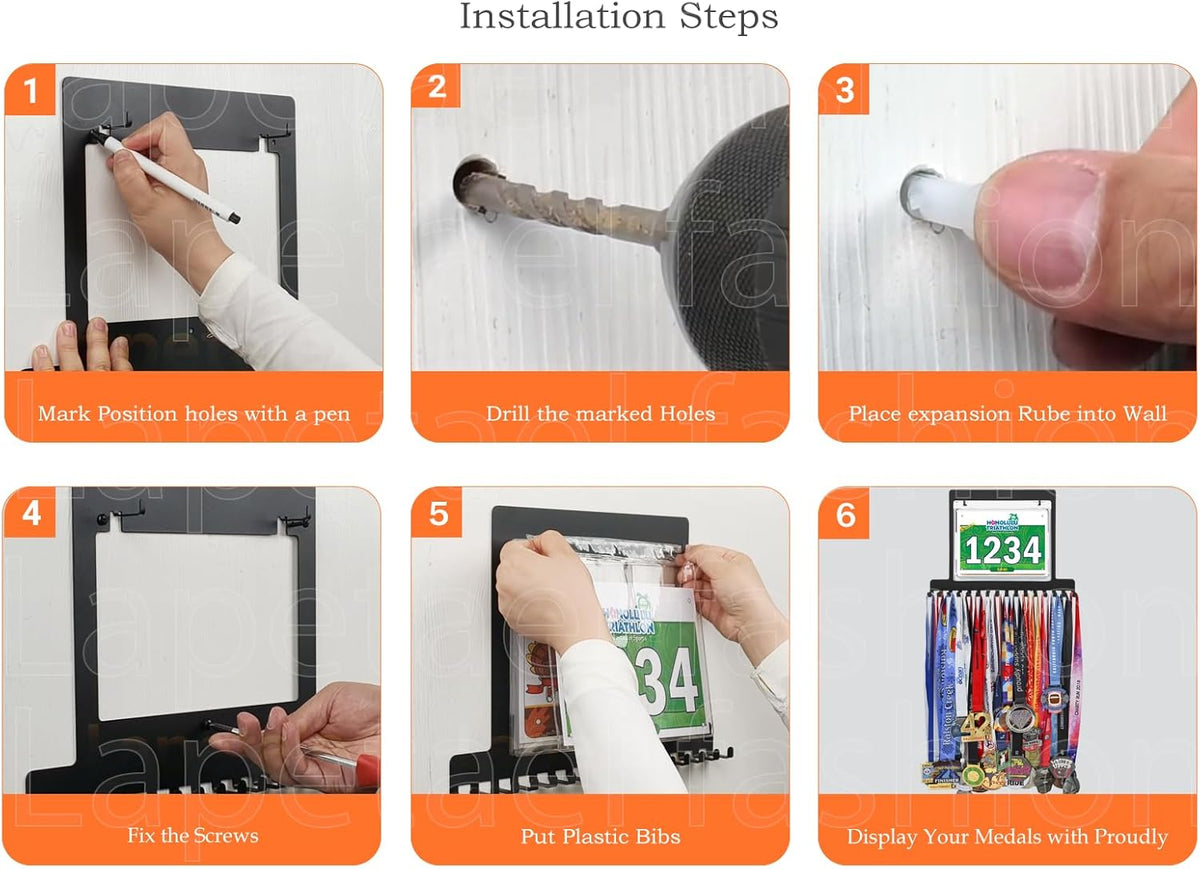 Race Medal Holder - Stylish Wall Hanger for Marathon Medals | Perfect Gift for Runners