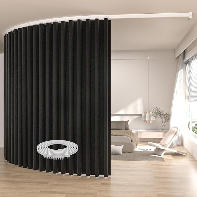 Room Divider Blackout Curtains Extra Wide Ceiling Mounted Curtains Track Sets