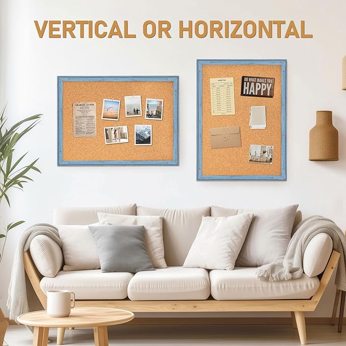 DOLLAR BOSS Cork Boards for Walls, 36 X 24 Inches Bulletin Board Decorative