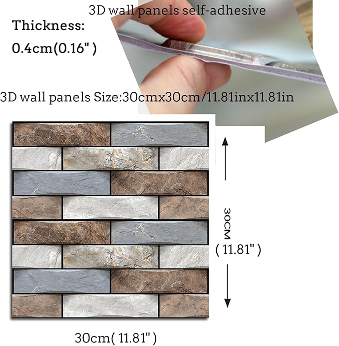 3D Wall Panels Peel and Stick, Faux Brick Wall Panel, Living Rooms, bedrooms