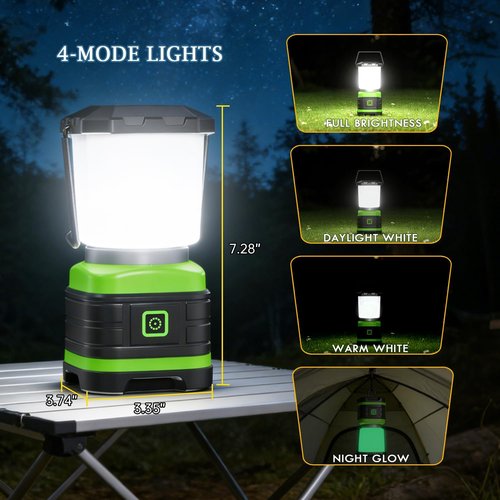 Lichamp LED Camping Lantern - Portable Battery-Powered Lights for Emergencies | 4-Pack Essentials