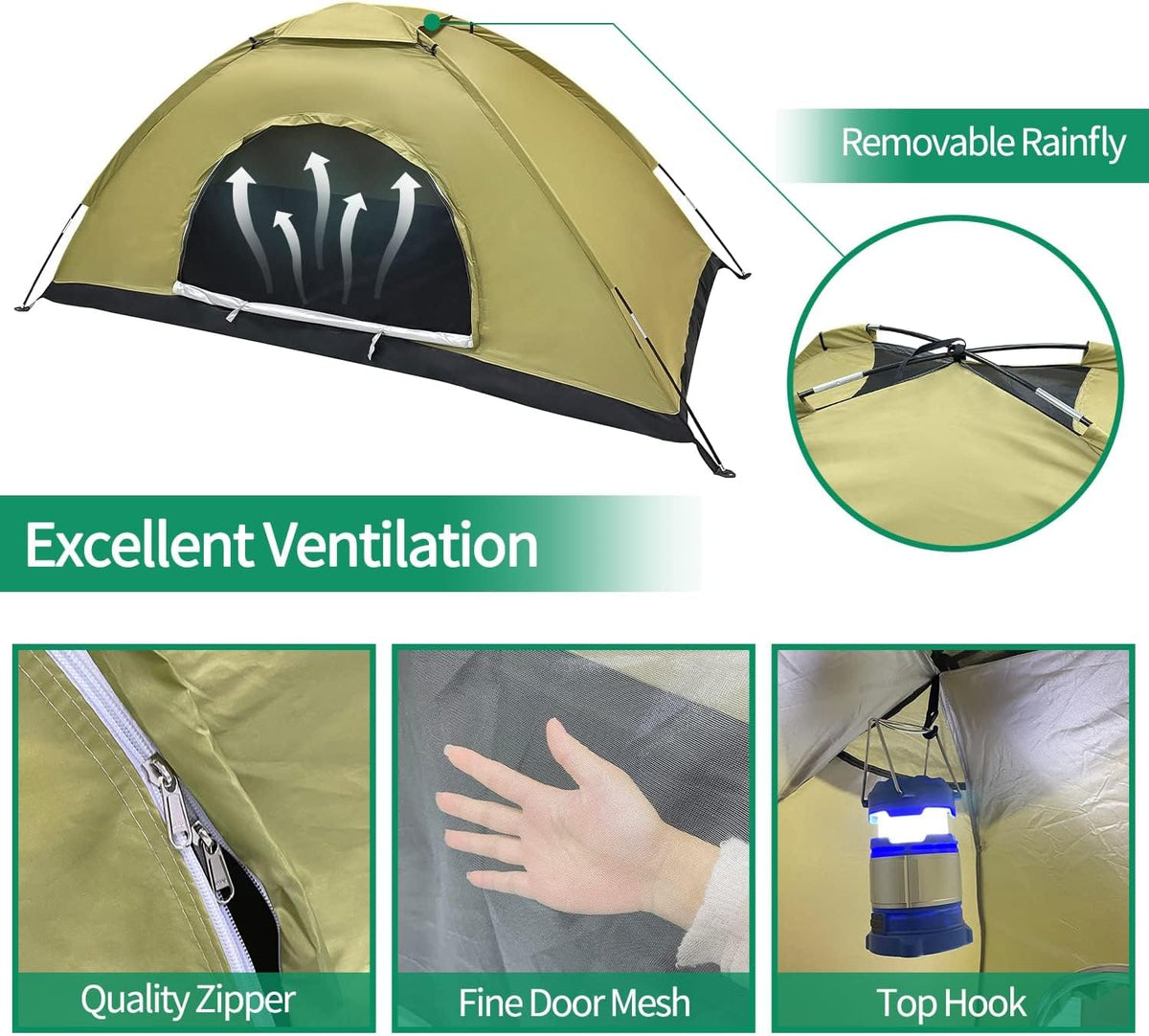 Sutekus Tent Camouflage Patterns Camping Tent Backpacking Tent for Camping Hiking 【Outdoor Equipment】