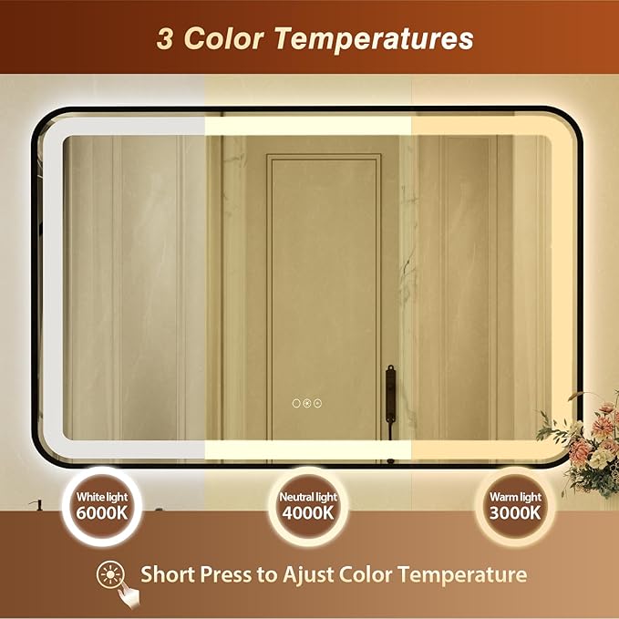 36x60 Inch LED Bathroom Mirror