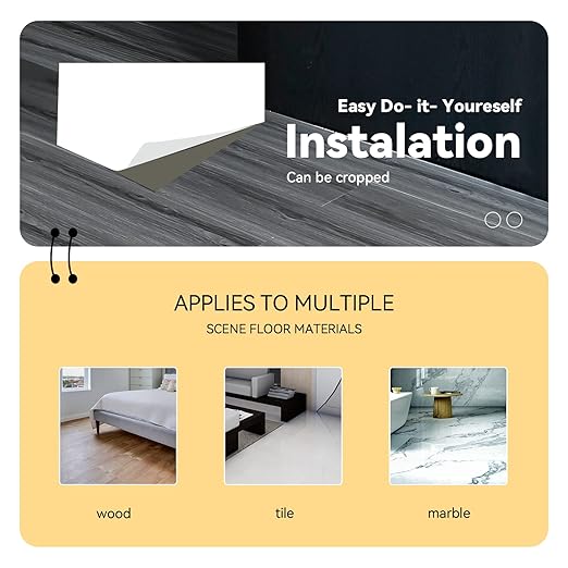 Wood Grain Peel and Stick Floor Tiles – 11.8” Width, Full Roll Length of 394" –