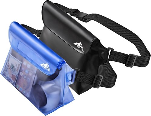 HEETA Waterproof Pouch - Touchscreen Dry Bag with Adjustable Waist Strap for Kayaking, Swimming & Beach | 2/3/4 Pack
