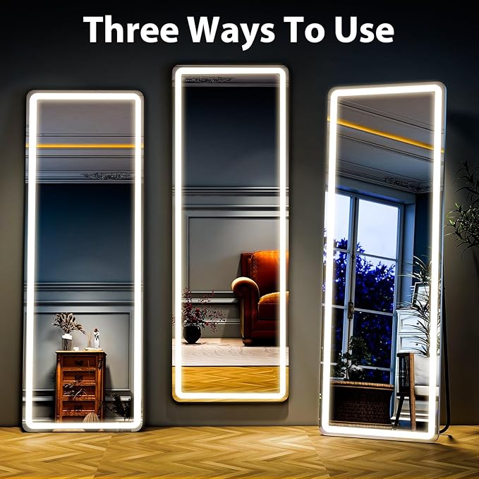 Full Length Mirror with LED Lights, LED Mirrors Full Length Floor Mirror Full