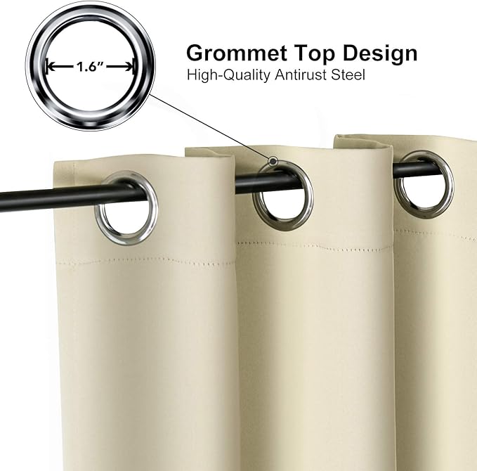 ChrisDowa Grommet Blackout Curtains