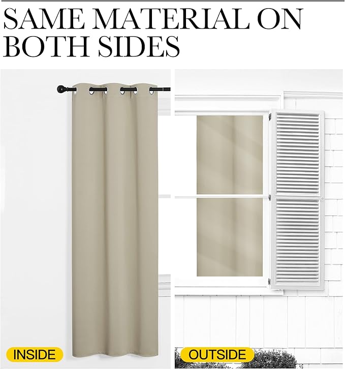 NICETOWN Thermal Insulated Grommet Room Darkening Curtains/Draperies/Panels