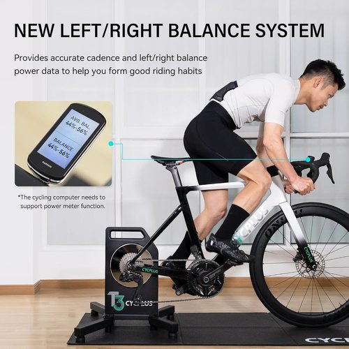 CYCPLUS Smart Bike Trainer - Brushless Motor with Gradient Simulator & Virtual Shifting | Silent Indoor Cycling