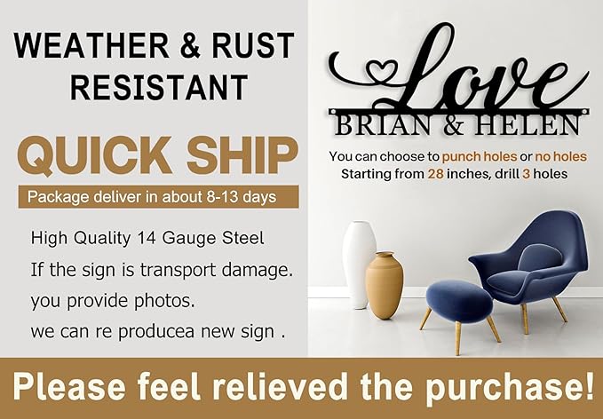 Personalized Love Name Signs for Couple, Custom Love Symbol Heart Metal Sign, Valentines Day Sign, Infinity Wall Decor, Home Wall Decor, Housewarming Present