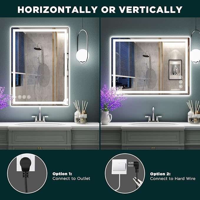 LED Bathroom Mirror 24"x 32"