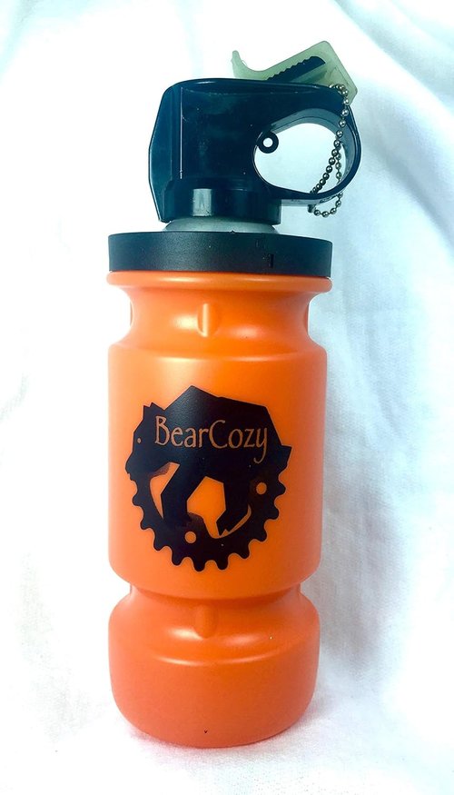 Bear Spray Water Bottle Mount for Bikes - Fits 225g (7.9oz) - Orange