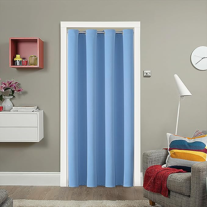 ChrisDowa Blackout Door Curtains