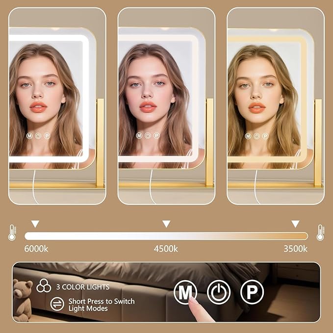 Ratsamee Gold Vanity Mirror