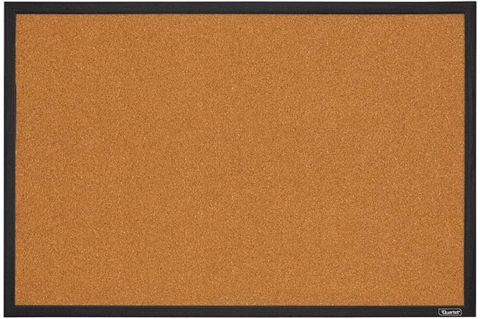 Quartet Cork Bulletin Board, Framed Corkboard, Message Board, Vision Board