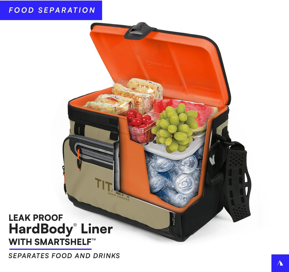 Titan by Arctic Zone Deep Freeze Cooler - Zipperless Design with Superior Insulation | Durable HardBody Liner