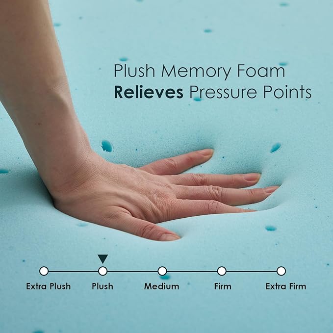 PayLessHere 6 inch Full Mattress Gel Memory Foam Mattress for Cool Sleep + 3 Inch Gel Memory Foam Topper Set,CertiPUR-US Certified (Full)