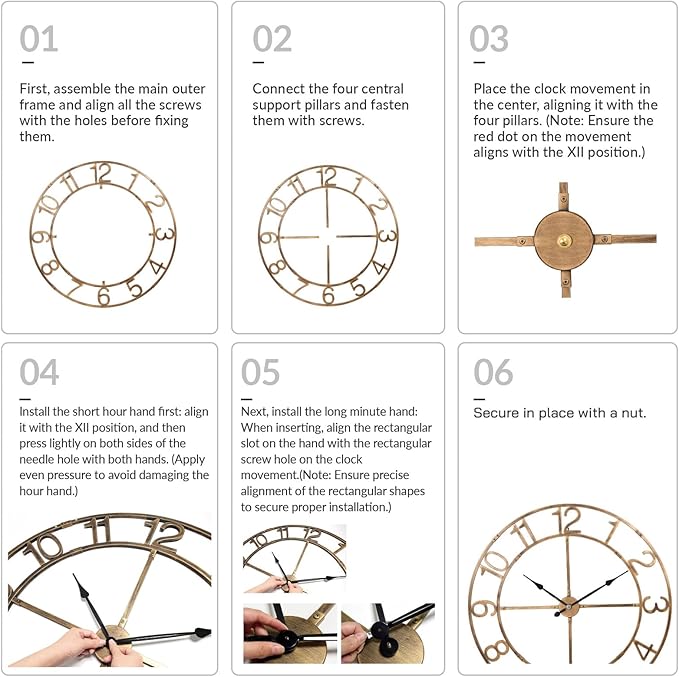 Large Wall Clock for Living Room Decor–40 Inch Silent Non-Ticking Modern