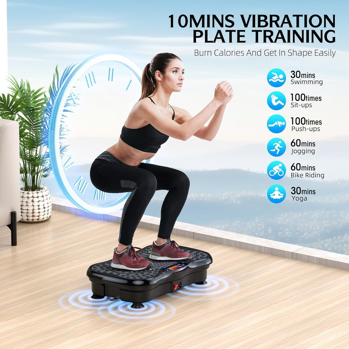 Skiennix Vibration Plate Exercise Machine - Lymphatic Drainage & Muscle Recovery | Bluetooth, Remote, 330lbs Capacity