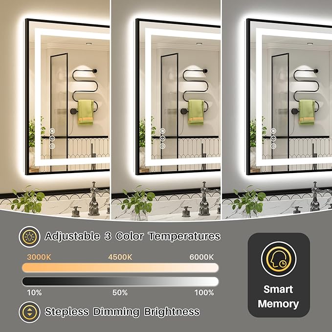 60x40 Inch LED Bathroom Mirror