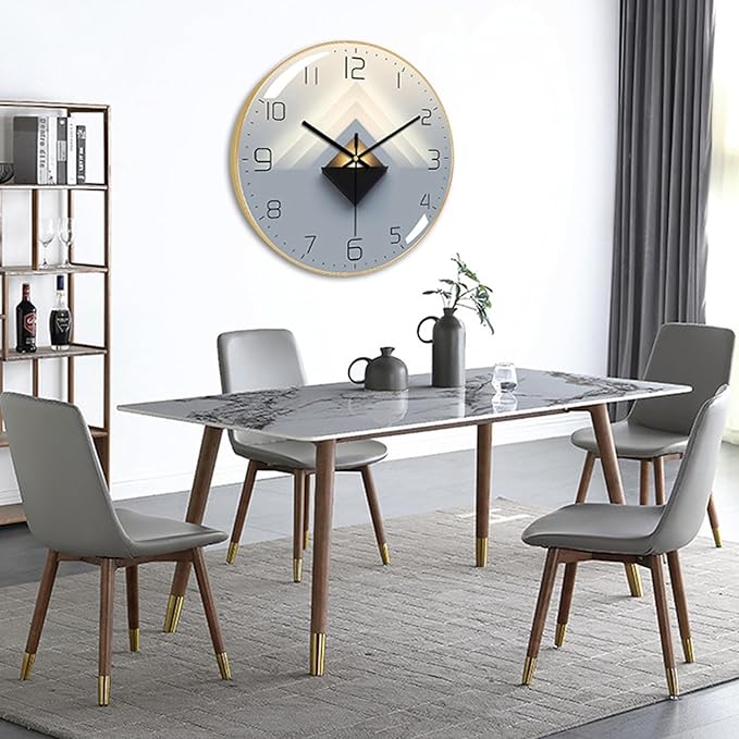 Ergocar Silent Modern Wall Art Deco Clock, Suitable