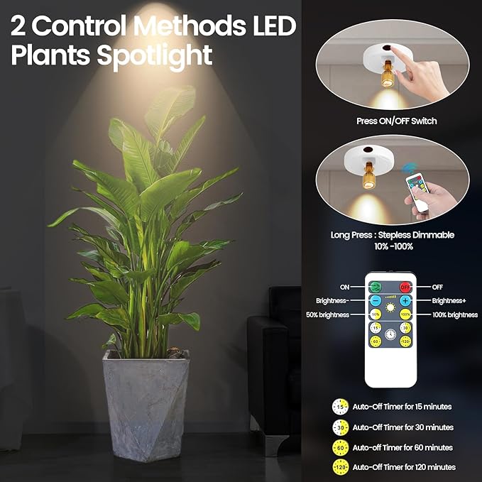HAMVIDNE LED Spotlight, Rechargeable Battery Picture Lights, Uplighting Indoor