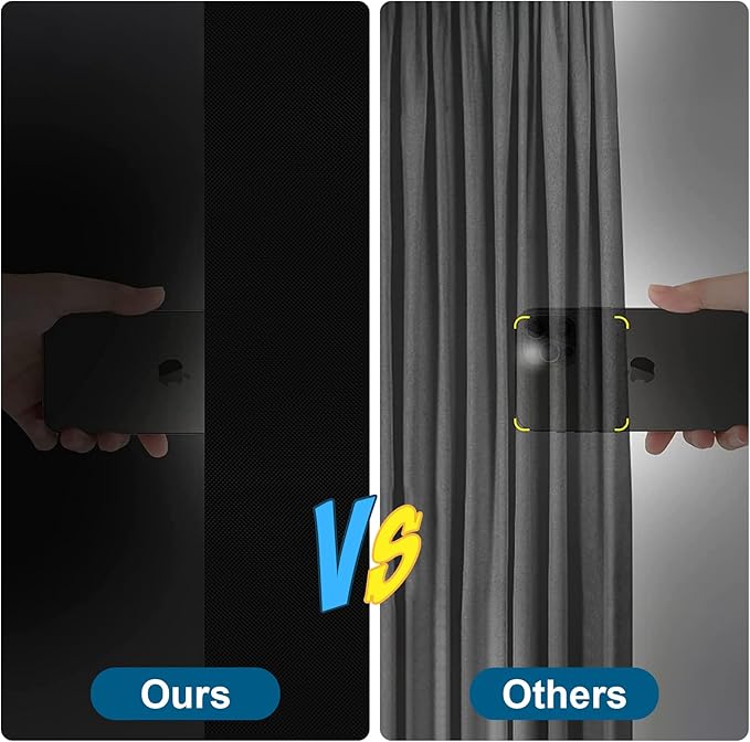 100% Blackout Curtains for Bedroom, Portable DIY Window Blinds, No Drill Window