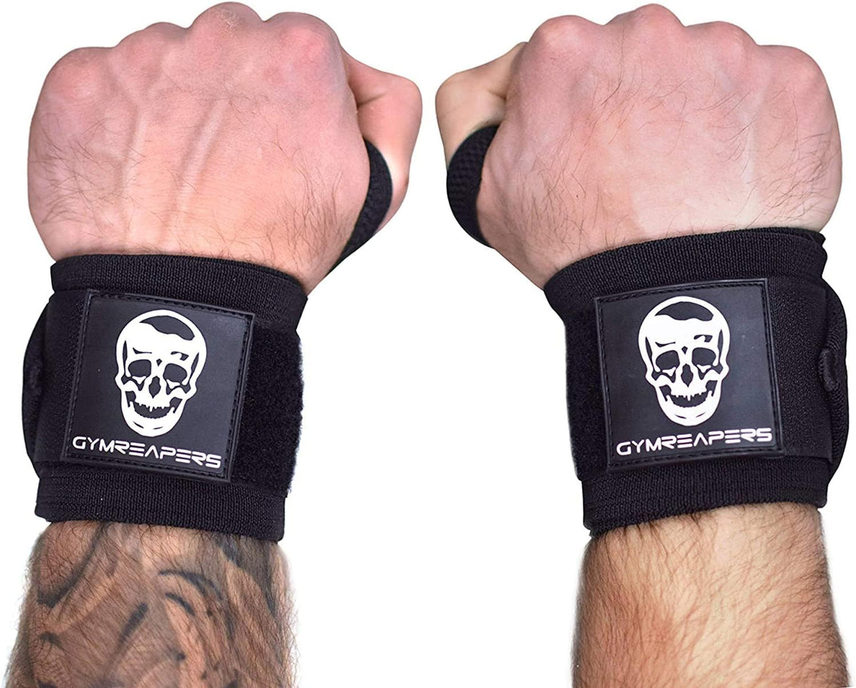 Skiennix Wrist Wraps - Heavy Duty 18-Inch Weightlifting Support With Thick Thumb Loop | Ideal for Powerlifting & Bodybuilding