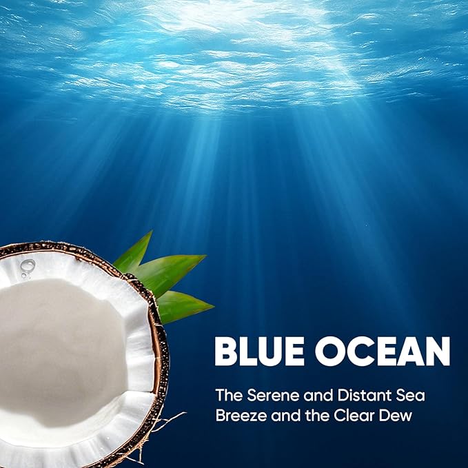 30Ct Aromative Toilet Brush Refills, Toilet Bowl Cleaner Refills, Double-Layer Cleaning Pads Added, Compatible with Most Toilet Brushes???Blue Ocean???Patented???