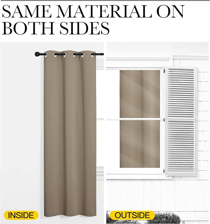 NICETOWN Bedroom Curtain Panels Blackout Draperies, Thermal Insulated Solid
