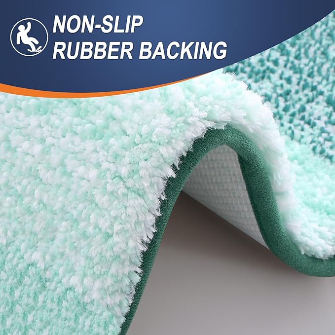 OLANLY Bathroom Rugs Mat 36x24, Extra Soft Absorbent Microfiber Bath Rugs, Rubber Backing, Quick Dry, Washable Bath Mats for Bathroom Floor, Tub and Shower, Home Decor Accessories, Blackish Green
