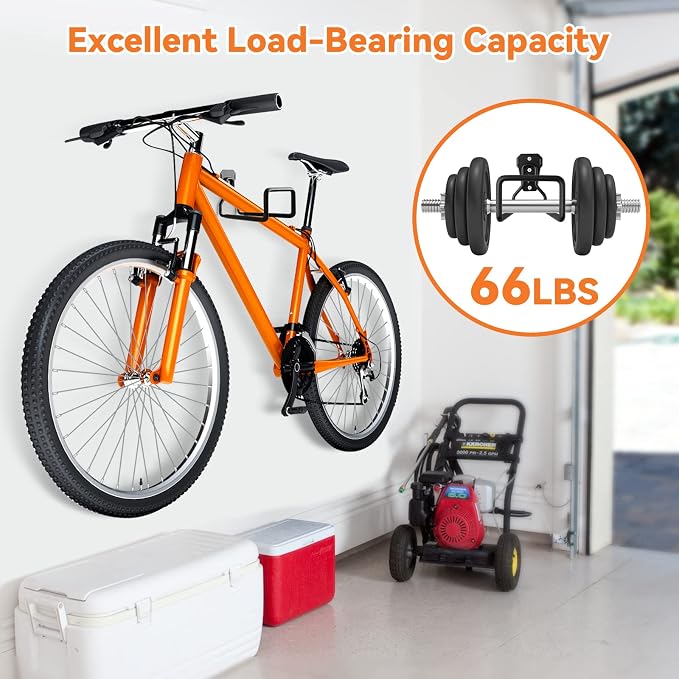 Hose Holder Stand Wall Mount, 2Pcs Heavy Duty Garden Hose Hanger Reel, Metal Water Pipe Tube Hooks Rack for Outside Yard, Garage, Storage Organizer - Black