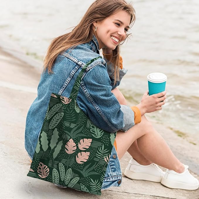 Animal Plant Tote Bag SeaTurtle Butterfly Cat Elephant Gifts Lemon Vegetable Themed Gifts Beach Bag for Camping
