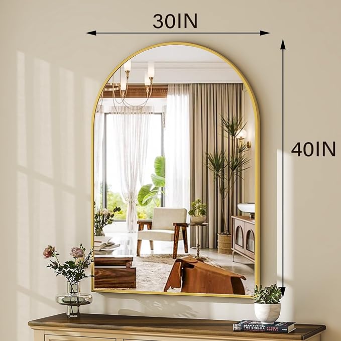 HARRITPURE Arched Bathroom Mirror