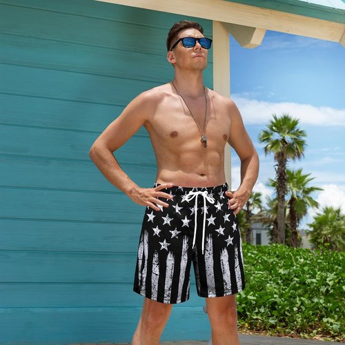 MaciRept Men's Swim Trunks - Quick Dry Board Shorts with Compression Liner | Stylish Beach Swimwear