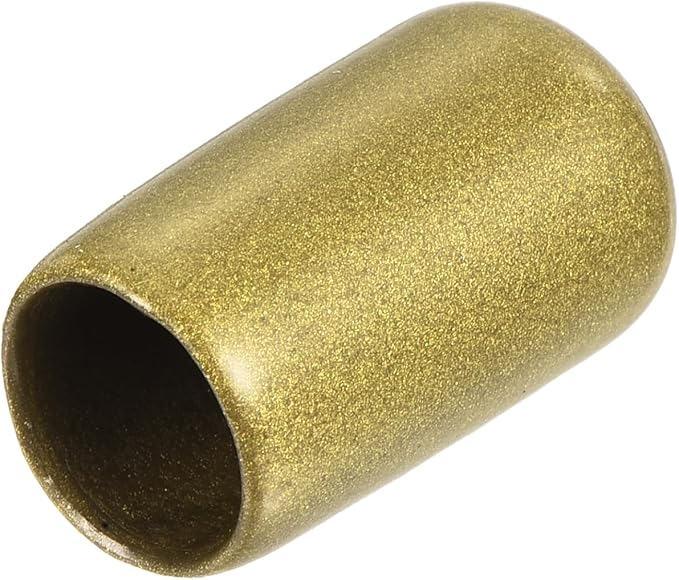 uxcell 20pcs Rubber End Caps 10.5mm ID Vinyl Round Tube Bolt Cap Cover Thread Protectors Gold
