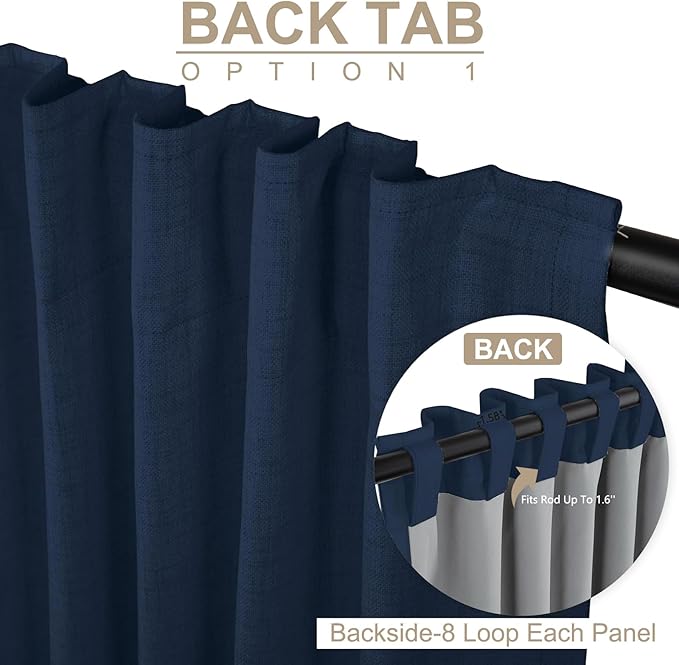 100% Blackout Shield Linen Blackout Curtains