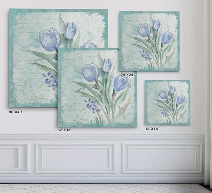 Wexford Home Tulip Medley - Premium Gallery Wrapped Canvas Art Print, 16X16,
