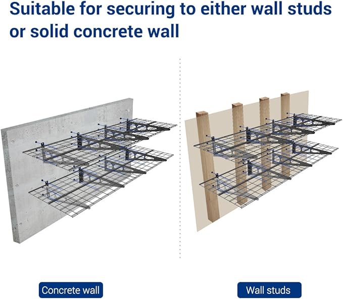 FLEXIMOUNTS WR26B-SBA 2' x 6' Wall Shelf Garage Storage Rack