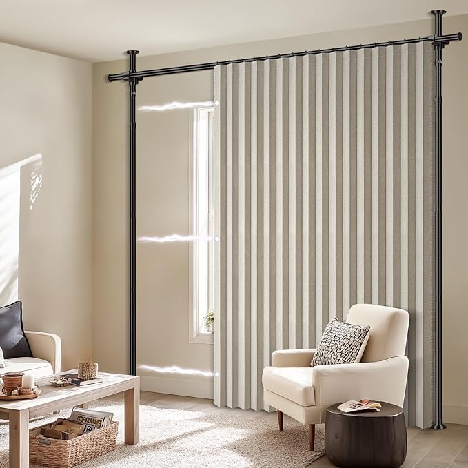 100% Blackout Room Divider Curtains Sets Cream White W100 x L84 in, 1 Panel