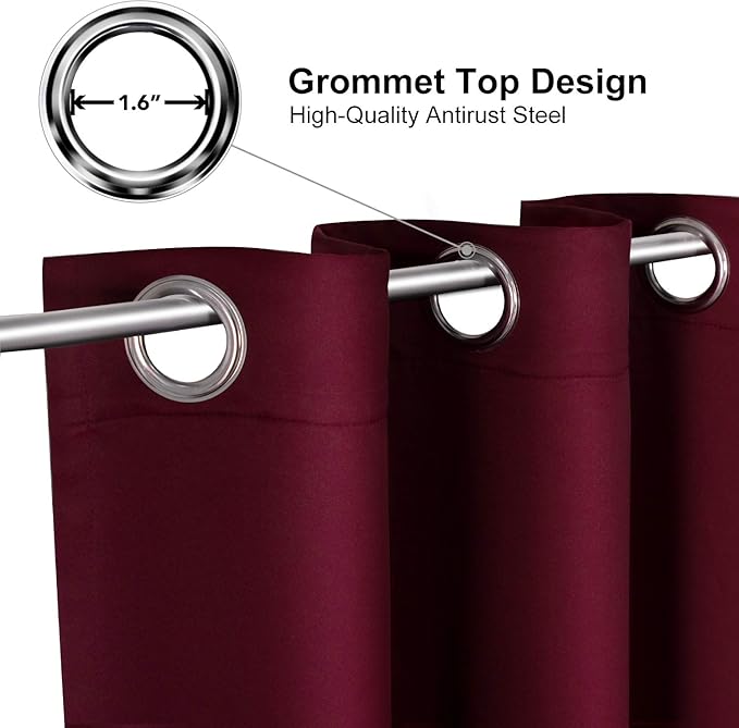 ChrisDowa Grommet Blackout Curtains