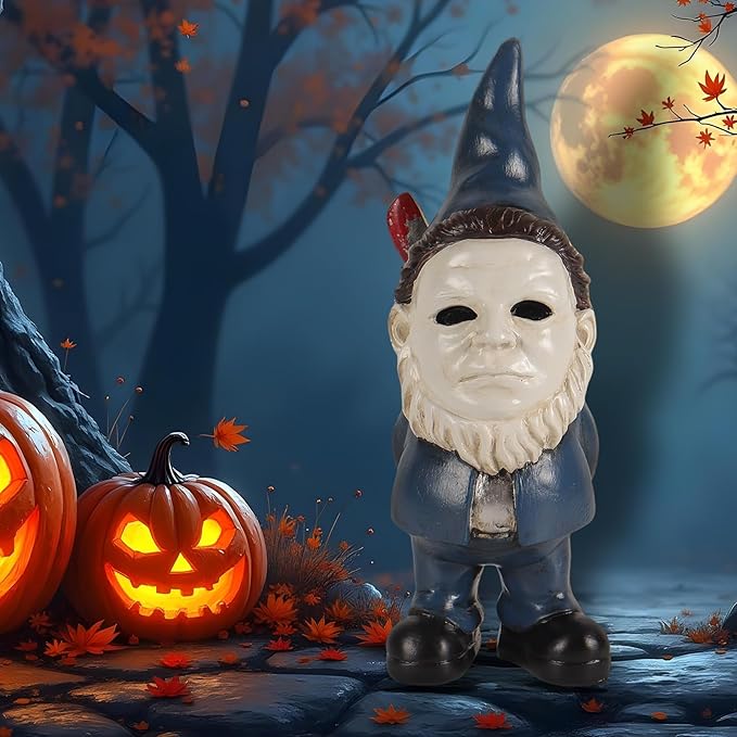 Horror Decor Halloween Decorations Indoor Garden Gnome Garden Statue Home Décor (Blue)