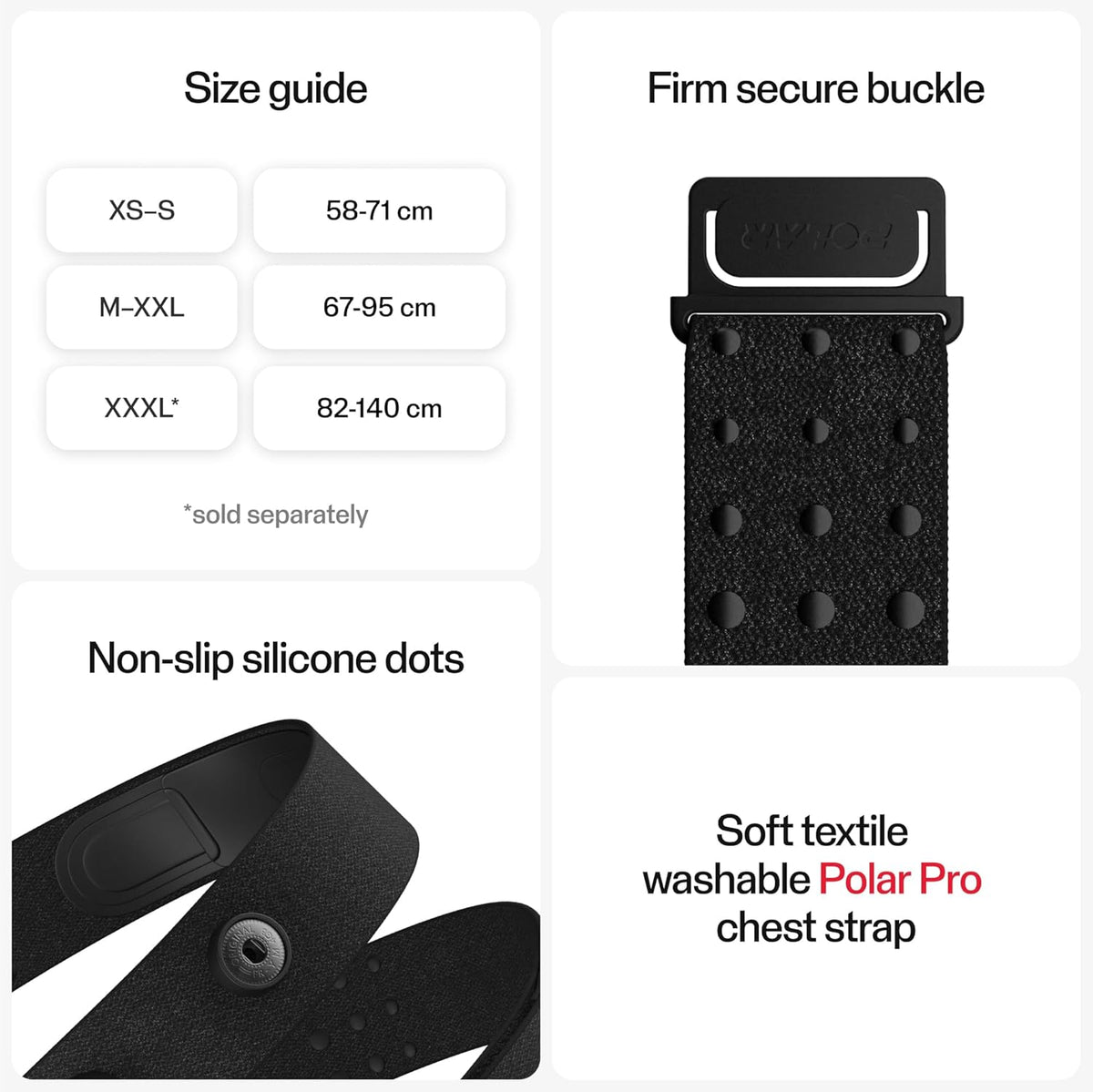 Polar H10 Heart Rate Monitor | Waterproof Chest Strap with ANT+ & Bluetooth for Accurate Tracking