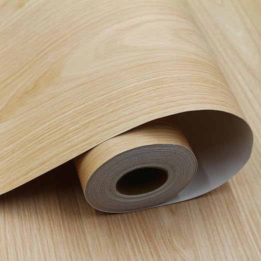 Wood Grain Peel and Stick Floor Tiles – 11.8” Width, Full Roll Length of 118" –