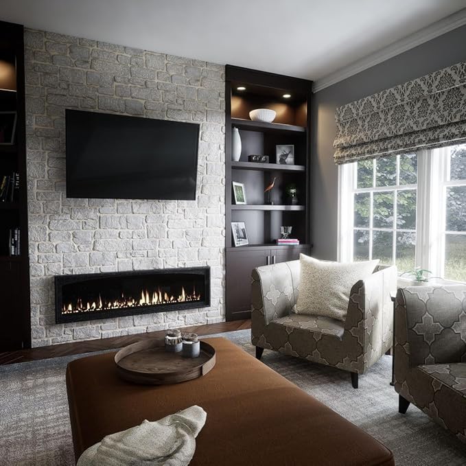 EverStone Cobblestone Faux Stone Panel, Birch Color