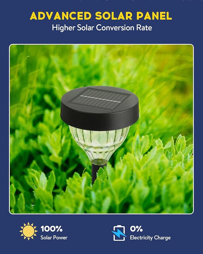 Vangue Solar Lights Outdoor Garden, 2025 New Dynamic Running Light, IP65 Waterproof Dual-Mode Solar Powered Outdoor Lights for Pathway Lawn Patio Yard Landscape Driveway (6)