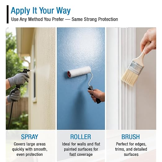 Rain Guard Water Sealers SP-9005 Paint Sealer 5 Gallon - Clear Semi-Satin Finish - Water Repellent Protection for All Painted Surfaces - Water-Based Silane/Siloxane Acrylic